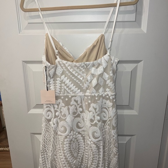 NWT White Sequin Superdown Dress - Picture 5 of 9
